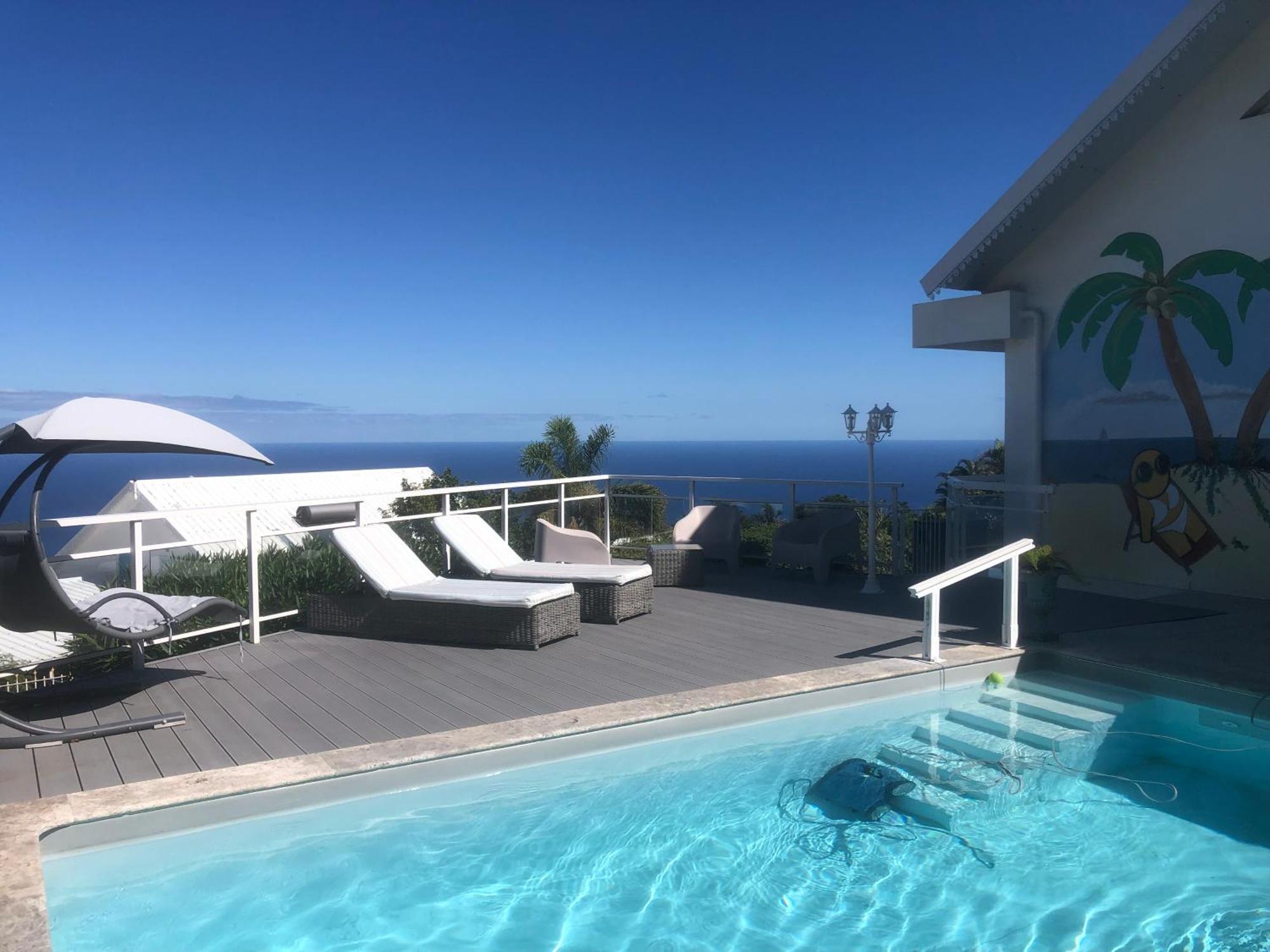 St Leu -Villa D'Artiste, Superbe Vue Mer, Piscine Chauffee Сен-Лё Экстерьер фото