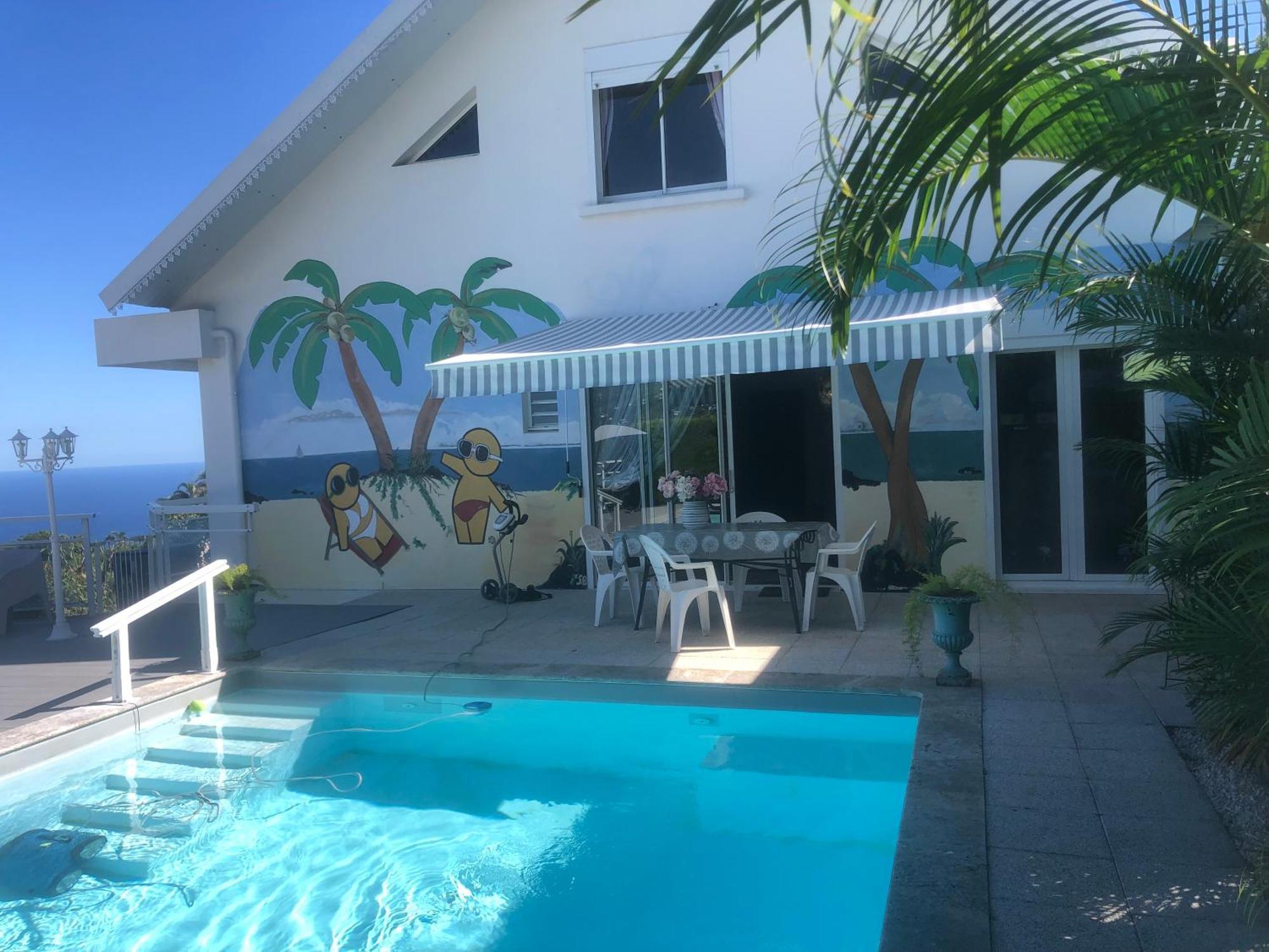 St Leu -Villa D'Artiste, Superbe Vue Mer, Piscine Chauffee Сен-Лё Экстерьер фото